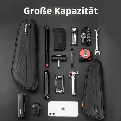 ROCKBROS Fahrradtaschen Set Lenkertasche + Rahmentasche Abnehmbar – Ansicht 5