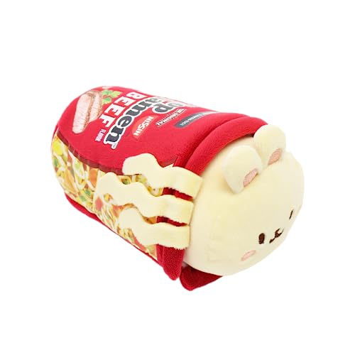 Anirollz 6&#8243; Official Stuffed Animal Plush Nissin Cup Noodle + Top Ramen |Soft, Squishy, Warm, Cute, Comfort, Safe| Pillow with Puppy Kitty Bunny &#8211; Birthday Deco Graduation Gift &#8211; Top Bunniroll