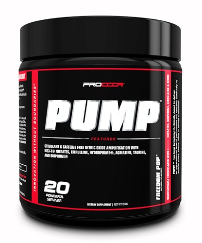 Image of Pump - Stim Free, Fully Clinically Dosed, Scientifically Formulated Performance Pre Workout with Nitrates, Naturally Flavored (20 Servings, Freedom Pop)