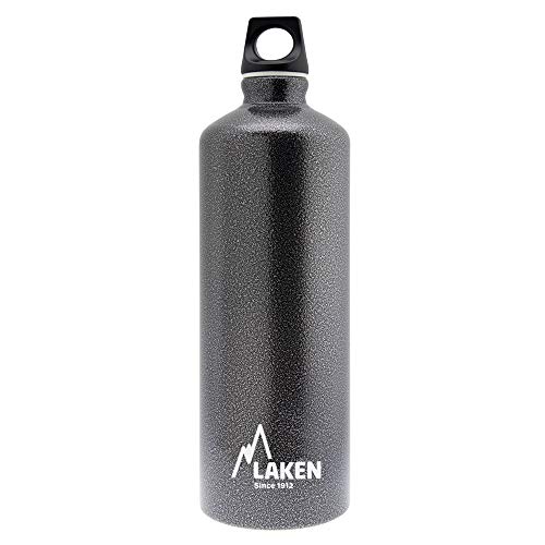 Laken Futura Botella de Agua, Cantimplora de Aluminio Boca Estrecha 1,5L, Gris