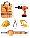 Eohemeral 36Pcs Kids Tool Set, Toddler Tool Construction Toys with Belt & Electronic Drill for Boys Girls 3-5, Sturdy Tool Bag Suitable for Outdoor Use