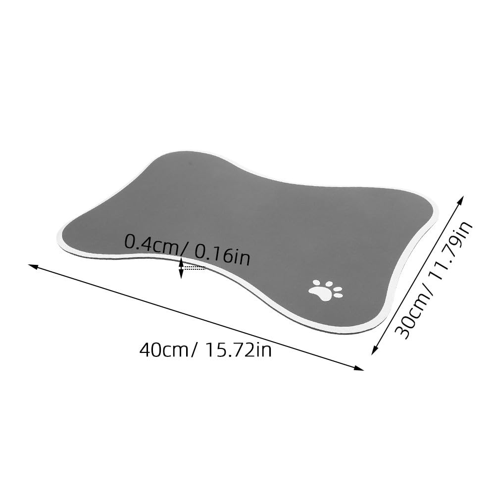 Yardwe 2pièces Tapis Alimentation pour Animaux Tapis Antidérapant pour Gamelle De Chien Ou Chat Os pour Repas Intérieur Et Extérieur