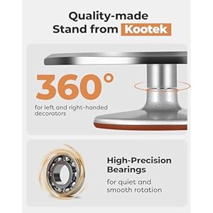 Kootek 180 Pcs Cake Decorating Kits Supplies Aluminium Alloy Revolving Cake Turntable Numbered Cake Decorating Tips and Frosting Tools for Baking Cupcake Cookie Muffin Kitchen Utensils