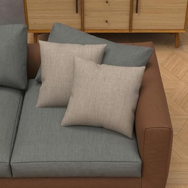 Covers & All Sunbrella Outdoor Throw Pillows, Pack of 2 Water Resistant & UV Fade Resistant Premium Square Throw Pillows (Inserts with Covers) for Indoor & Outdoor Use,18 x 18 Cast Ash