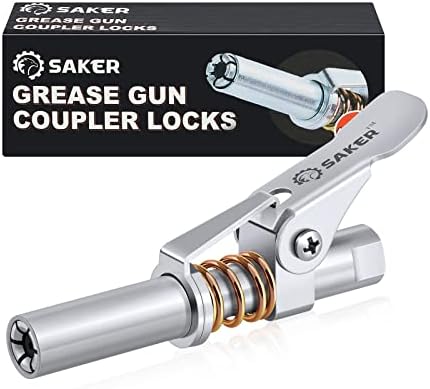 Saker Fettpressenkupplung, kompatibel mit allen Fettpressen mit 1/8-Zoll-NPT-Armaturen, geeignet für Durchmesser größer als 14 mm, verbessert auf 14000 PSI