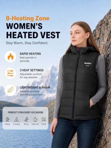 Image of [2026 All-New] Heated Vest Women - Detachable Heated Hood, With 7.4V 16000mAh Battery Pack, Womens Heated Vest