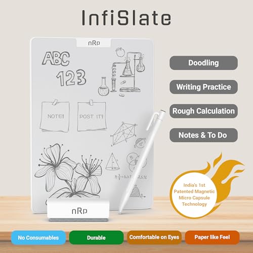 Image of nRp 10 Inch InfiSlate Magnetic Writing Magic Board with Eraser and Pen