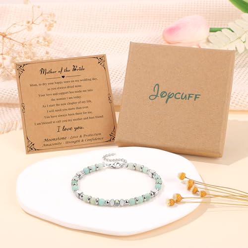 Image of JoycuFF ๐๐ถ๐ณ๐๐ ๐ณ๐ผ๐ฟ ๐ช๐ผ๐บ๐ฒ๐ป ๐ ๐ผ๐ผ๐ป๐๐๐ผ๐ป๐ฒ ๐๐ฟ๐ฎ๐ฐ๐ฒ๐น๐ฒ๐ Amazonite Colorful Imperial Jasper Stainless Steel Beads Bracelets, Graduation Christmas Valentines Mothers Day Birthday Gifts