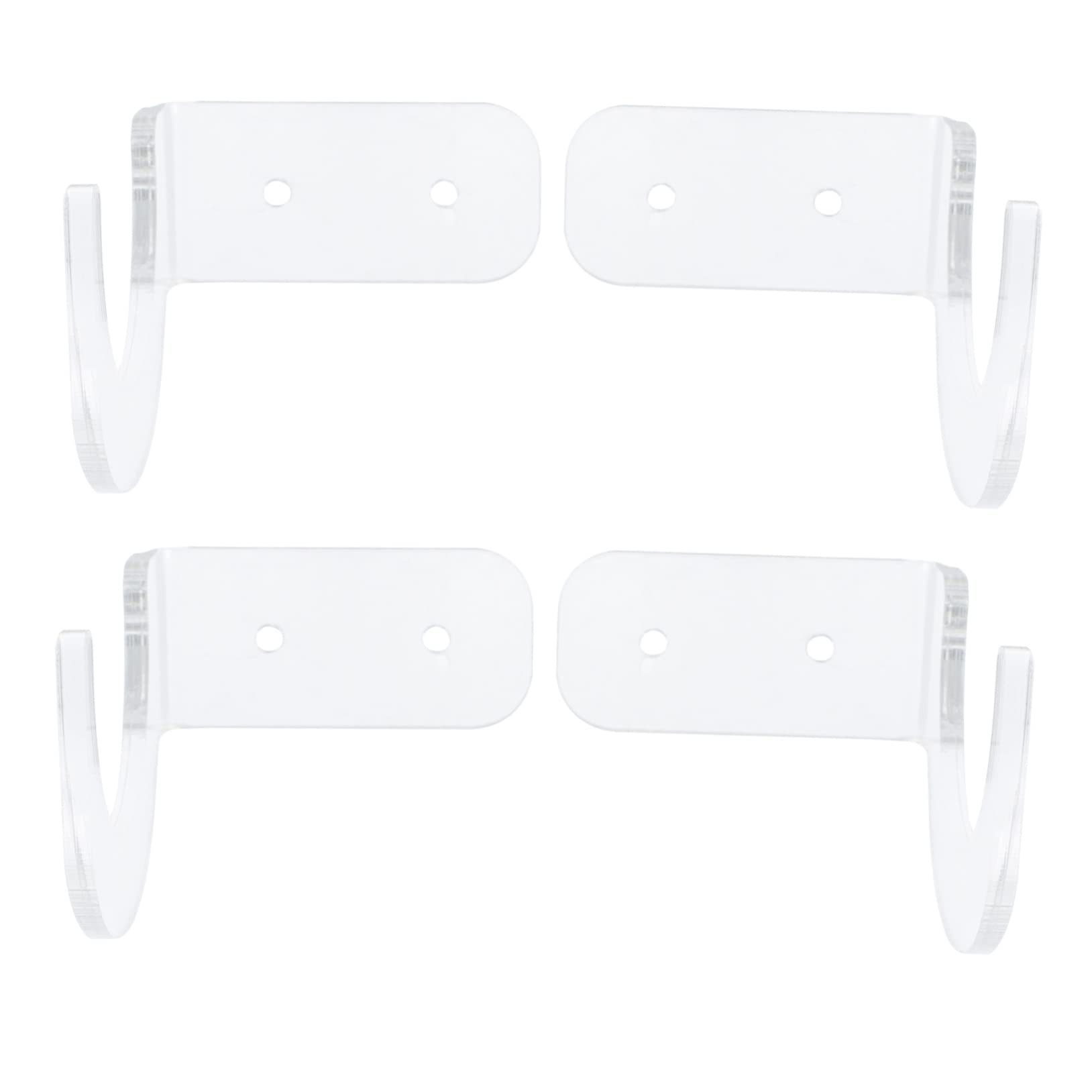 POPETPOP 4pcs Transparent Acrylic Baseball Bat Bracket Wall Mount Holder Softball Display Rack for Collectible Bats Autographs Souvenirs Durable Storage