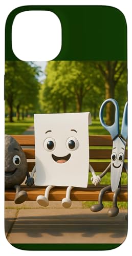 ファンタジーロックペーパーはさみ スマホケース iPhone 14 Plus 用