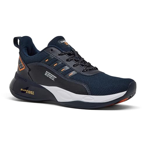 Campus Men's Terminator (N) BLU/ORG Running Shoes - 9UK/India 5G-846