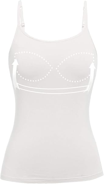 Womens Tank Tops Adjustable Strap Camisole with Built in Padded Bra Vest Sleeveless Layer Top 1/2/3 Packs
