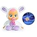Bebés Llorones Buenas Noches Coney - Muñeca interactiva que llora de verdad con chupete y pijama de Conejito