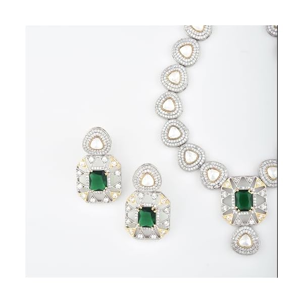 RIVAAZ JEWELS AD Necklace Jewellery Set with Earrings for Women & Girls for Party & Wedding Collection - Image 4