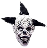 Gruselige Clown-Maske, handgefertigt, realistisches Aussehen, aus 100 % natürlichem Latex, umweltfreundlich, ungiftig, bequem und weich, langlebig und qualitativ hochwertig