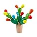 Bloques de Madera de Cactus, Juguete para educación infantil, Equilibrando Bloques de construcción de Cactus, Juguetes mezcla de colores, Conjuntos de Educación de bricolaje