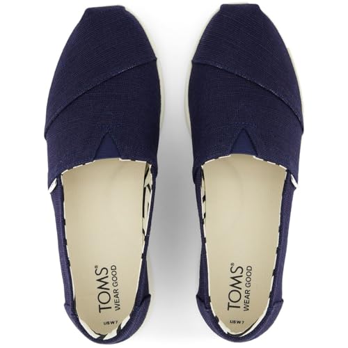 Image of TOMS Women's Alpargata Plus Slip On Espadrille, Textile Upper, Relaxed Fit, CloudBound Insole, Stretchy Easy On and Off
