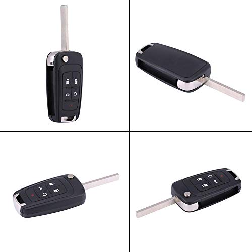 Shell de chave, 5 botões de entrada de carro controle remoto chave fob chip chave para CHEVROLET CAM