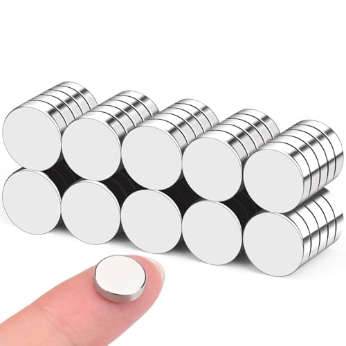DIYMAG 50Pcs Small Refrigerator Magnets, 10x3mm Round Rare Earth Magnet