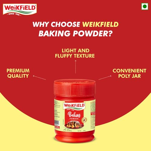 Image of Weikfield Baking Powder | In Reusable Poly Jar | 100g (Pack of 4)