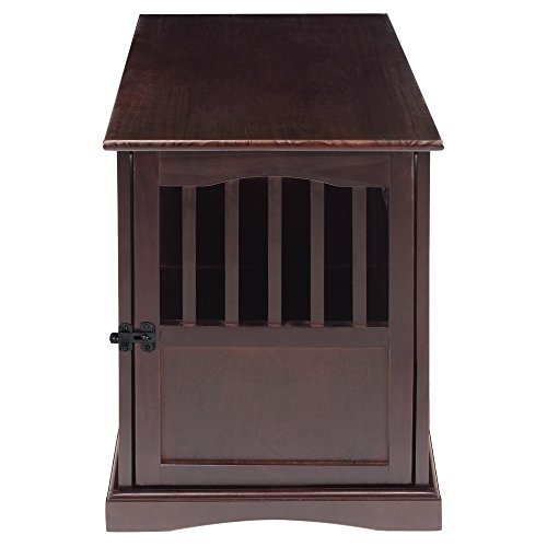 Casual Home Wooden Medium Pet Crate, End Table, Espresso - Image 7