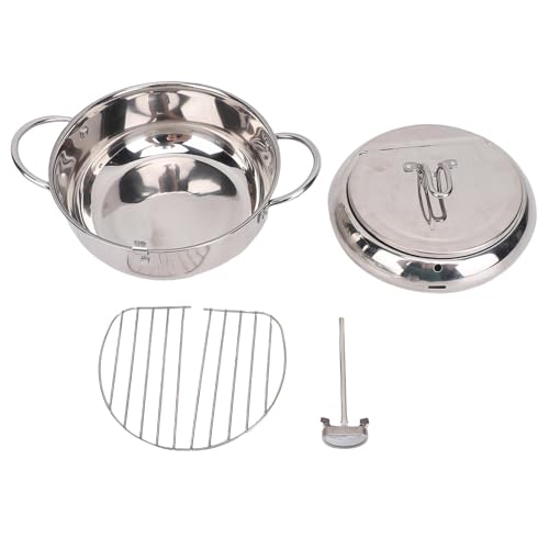Pssopp Pentola in Acciaio Inossidabile, Stile Giapponese Small Frignitore Finitura Lucida per Pesce di Pollo Fritte