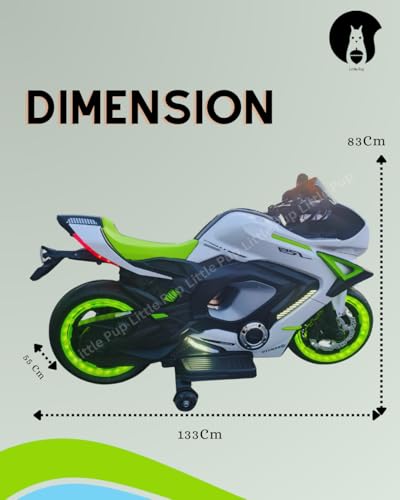 Image of LITTLE PUP Yamaha R9 Battery Operated Bike for Kids | Electric Bike for Child | LED Light & Music | Baby Ride on Toy Rechargeable Battery | for Kids to Drive 2 to 10 Years Boys and Girls