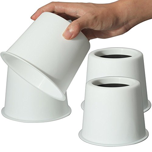 Uping 継ぎ脚 高さ調節 継脚 ベッド の高さをあげる足 4個セット 高さを上げる 高さ調節脚 こたつ 継足し 継ぎ足 テーブル脚台 高さ調整 暖房器具　丸型 (耐荷重450kg) ホワイトのサムネイル