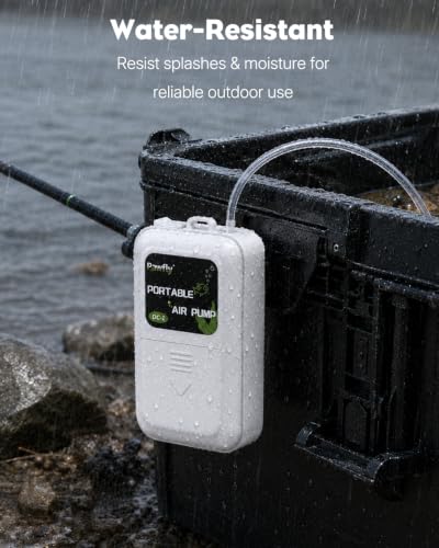 Image of Pawfly Aquarium Air Pump, 40 GPH Fish Tank Air Pump for 5-30 Gallon Tanks,Black & White