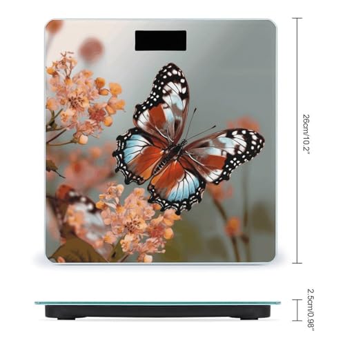 Báscula Digital de Baño Butterfly Flowers con Pantalla LED miniatura 2