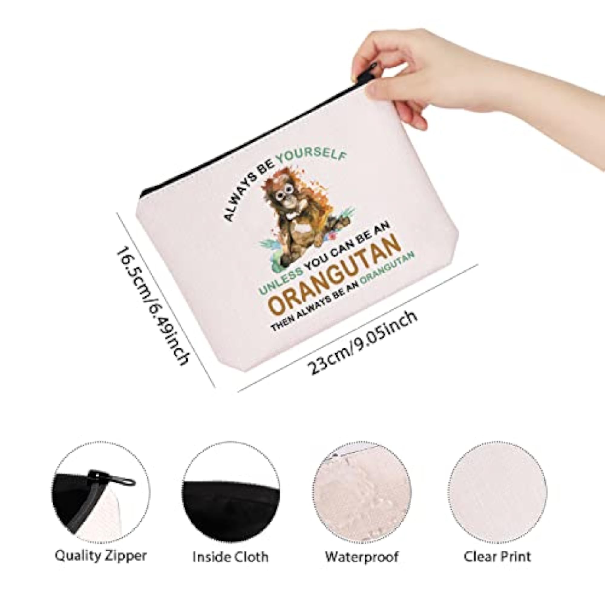 Orangutan Gift Makeup Bag, Fun Pouch