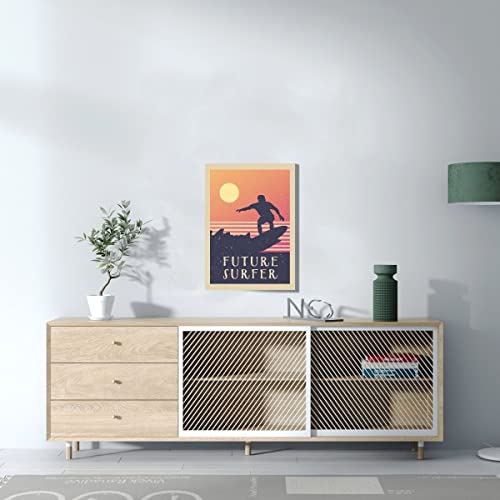 Poster Future Surfeuse Tableau Décoratif Inspirant pour Chambre
