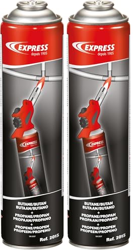 Express, 2015, Cartouche Gaz 326 g Propène (36%) + Butane + Propane pour Réf. 343, 351 et 525, Accessoire pour Fer à Souder, Lampe à Souder, Fer de Couvreur,...