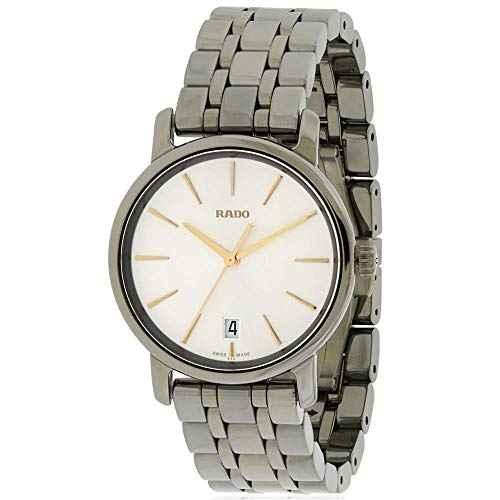 Rado hombre pistola Metal banda de cerámica cartucho caso Silver-tone Dial analógico de cuarzo de cristal de zafiro reloj r14064107