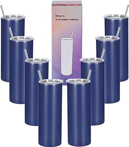 Vasos rectos de acero inoxidable de 20 oz en pack de 8 unidades con caja 2