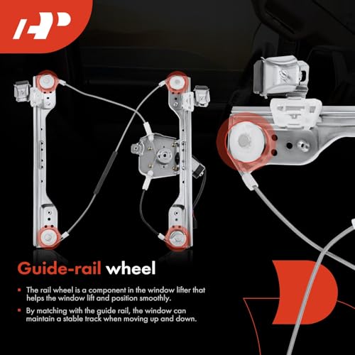 Image of A-Premium Front Passenger Side Power Window Regulator with Motor (2-Pin)