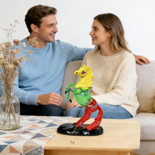 Figurine de cheval en résine cadeau idéal pour chambre d'enfant - 4