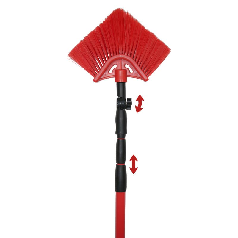 Venteo - BALAIS XXL Tete Triangulaire - Manche télescopique Extra-Long - Leger et Rouste - Matériaux de Qualité - Praticité et Efficacité