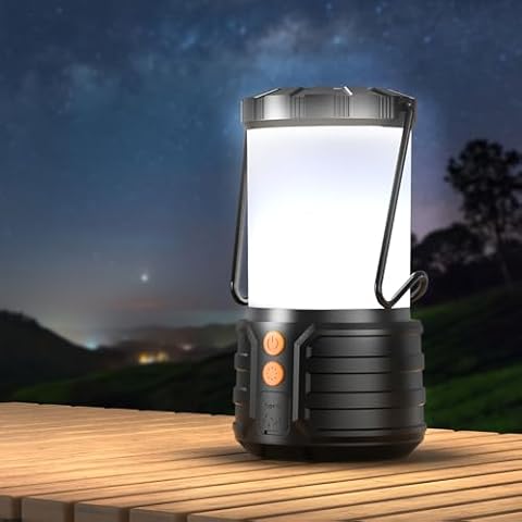 NARUNDREN Rechargeable Motion Sensor Ceiling Light with Remote 2 Pack & LED Rechargeable Camping Lantern 1 Pack Cover