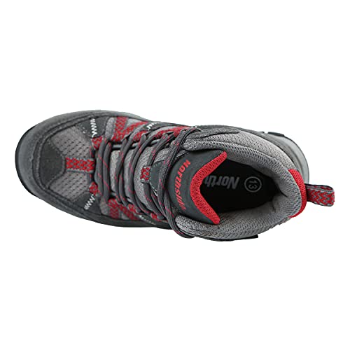 Northside Unisex Freemont Waterproof Hiking Boot, Dark Gray/Red, 4 Medium Us Big Kid #TOP4