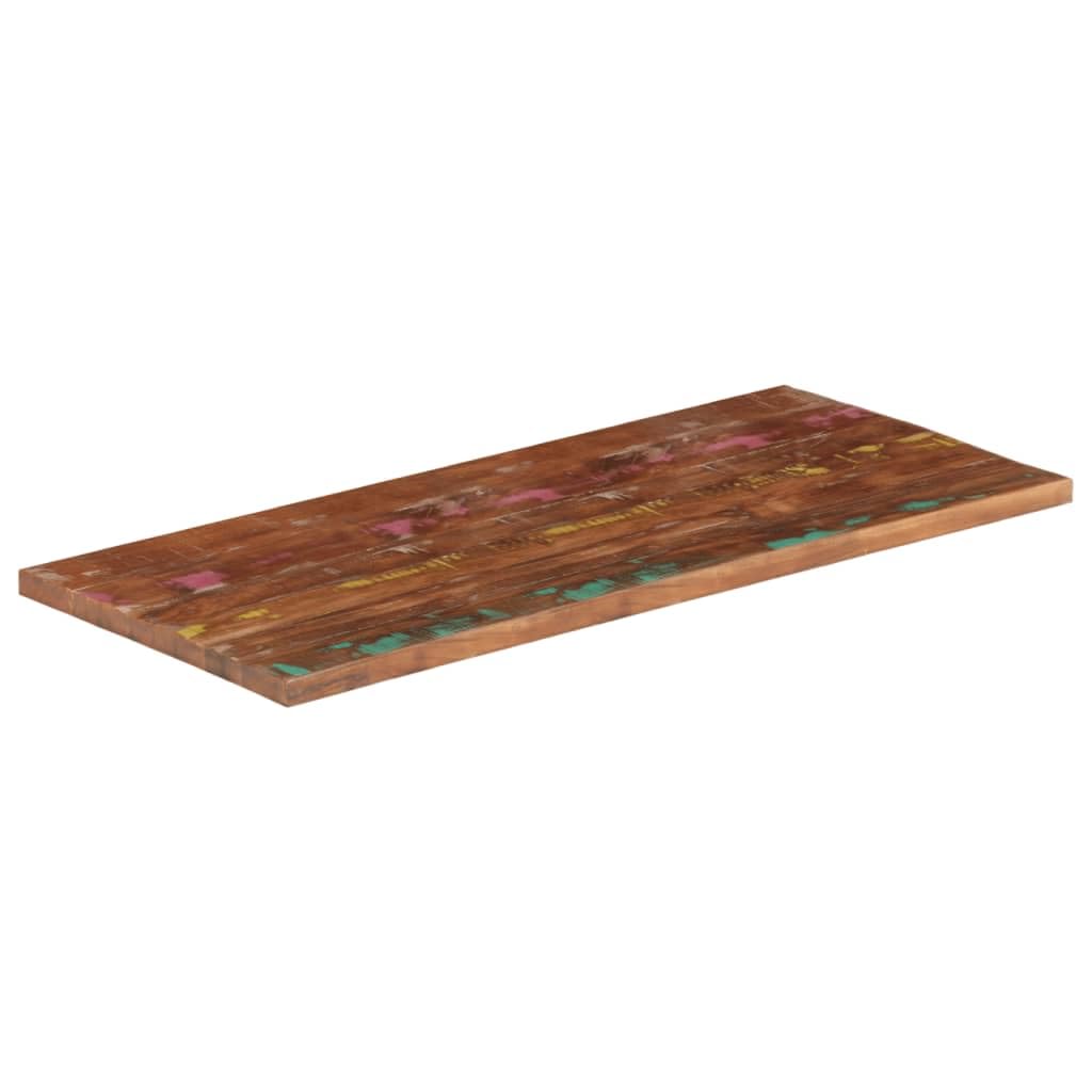 vidaXL Tischplatte, Holzplatte Rechteckig, Massivholzplatte für Tisch Esstisch Couchtisch, Ersatztischplatte, 100x60x1,5cm Altholz Massiv