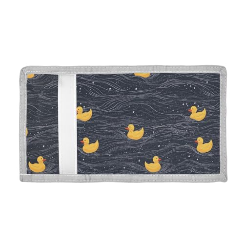 ALAZA Kids Wallets for Boys Girls Toddler Trifold Wallet Children Small Duck Black with Zipper Coin Pocket2