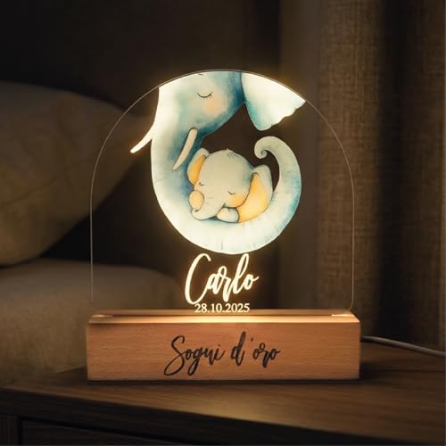 Pixel® Lampada personalizzata con nome luce notturna per bambini bambina