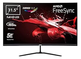 Acer ED320QRP Gaming Monitor 31,5 Zoll (80 cm Bildschirm) Full HD, 165Hz DP, 144Hz HDMI, 5ms (G2G), 2xHDMI 1.4, DP 1.2, HDMI/DP FreeSync