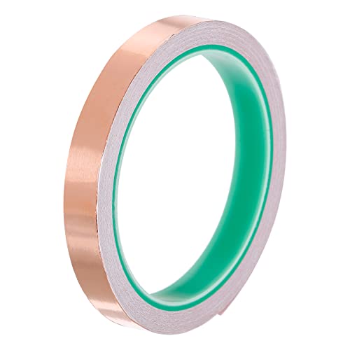 Image of PATIKIL Copper Foil Tape 0.5 Inch x 33 Feet 0.05mm Thick Double Sided Conductive Adhesive EMI Shielding for Electronics, Circuits, Grounding