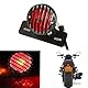 ZYTC Motorrad Rücklicht Bremslicht Rund Motorrad hinten LED RücklichtS Stop Lauflicht mit Nummernschildhalter 12V Lampe für H-arley S-uzuki Y-amaha H-onda