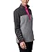 Columbia Women's Benton Springs 1/2 Snap Pullover, Light Grey Heather/Shark, 3X Plus