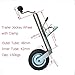 Boat Trailer Jack with Wheel - Trailer Jack Wheel, 48mm Tube, Caravan Aessories Camper Parts Wheel RV Stand Perfect, Heavy-Duty Bolt-On Swivel Jack, for All Trailers, Campers, Boats
