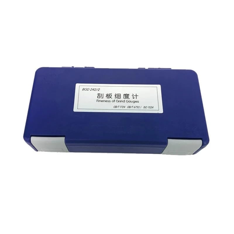 NURII Double Groove Fineness of Grind Gauge, BGD 242 Stainless Steel Hegman Grindometer Scraper, 15um 25um 50um 100um(0-50um)