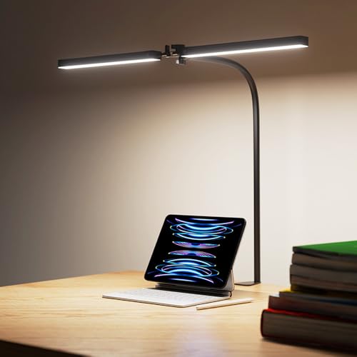 Luminária LED de Mesa para Escritório, 64cm, Luz Dupla, 3000K-6000K,
